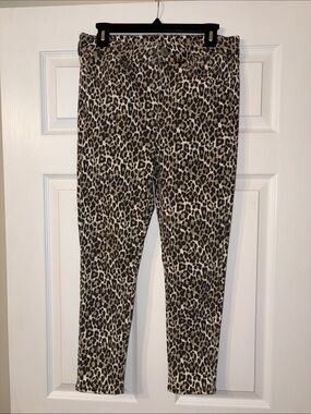American Eagle Leopard Print Jeggings- Tan & Black